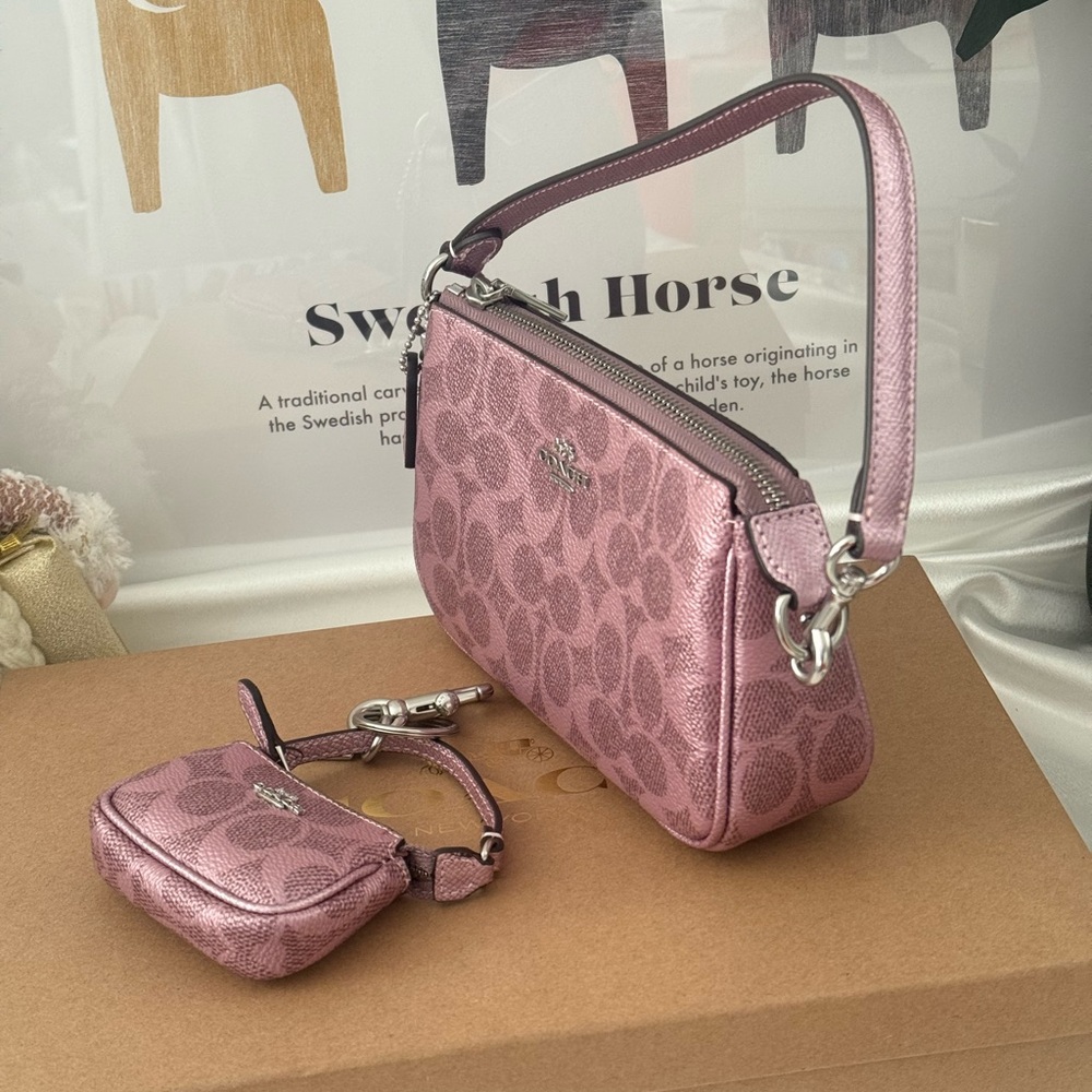 NWT Coach Boxed Nolita 19 And Nolita Bag Charm Set Pink/Rose Holiday Gift - Picture 5 of 10